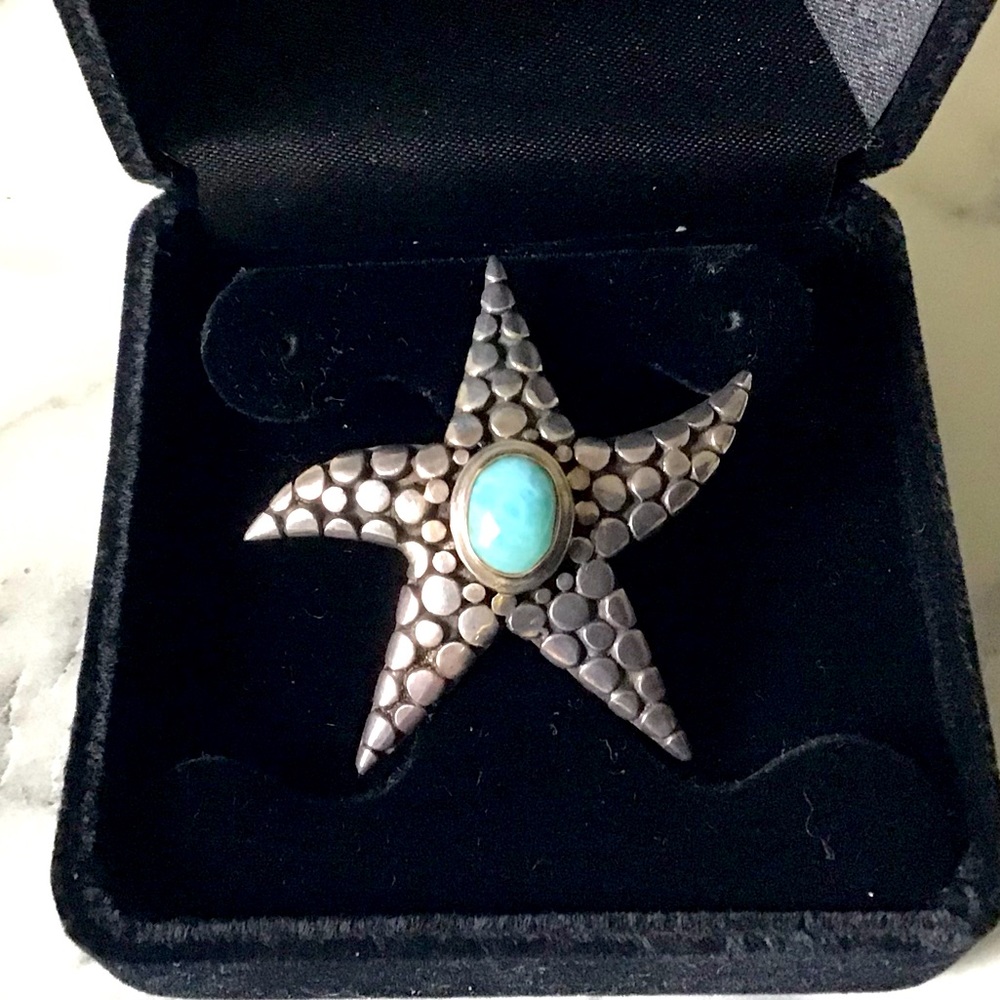 Larimar pendant & brooch